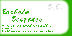 borbala beszedes business card